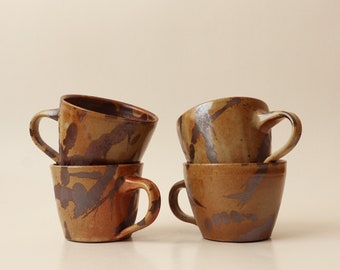Speckled Brown Stoneware Coffee Mug - Hand-Thrown Ceramic Cup