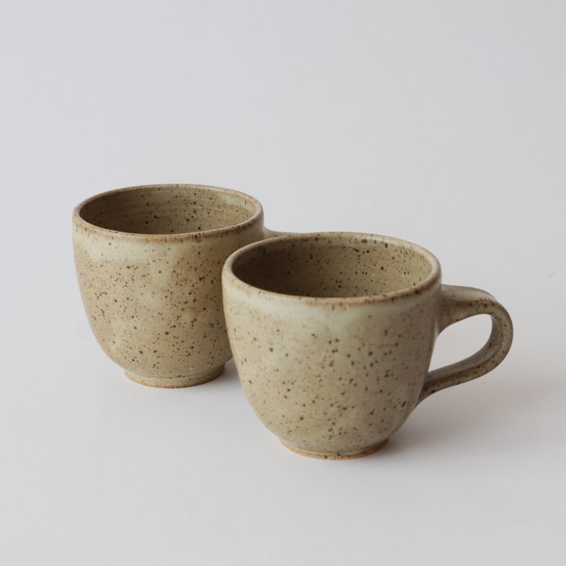 Handmade Ceramic Mug, Matte glaze and Speckled Stoneware mug image 4