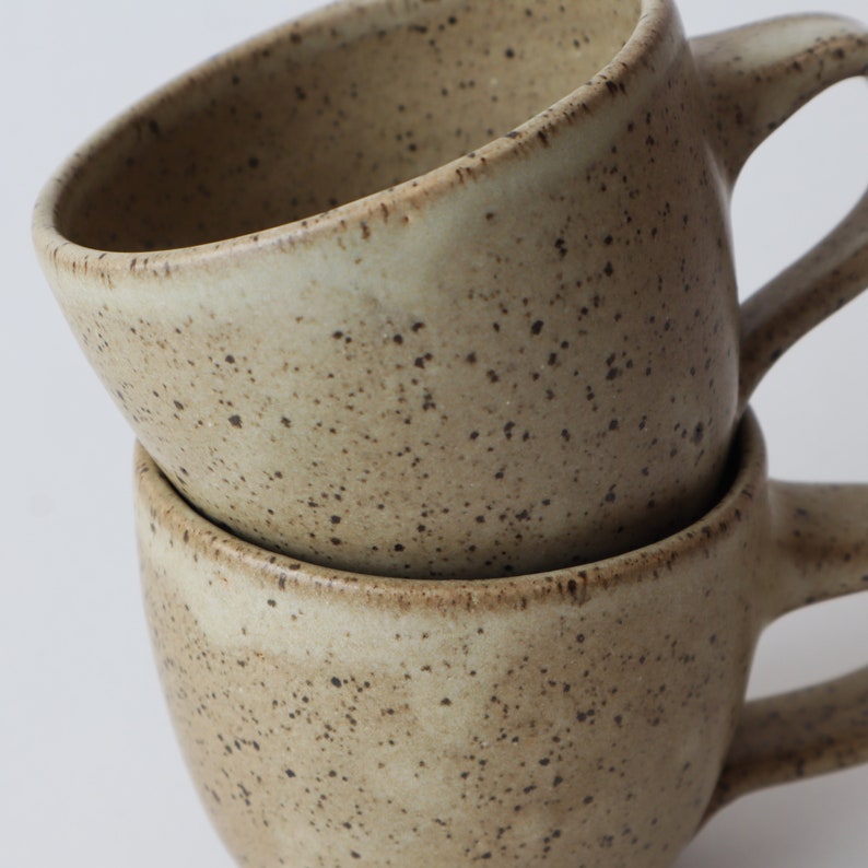 Handmade Ceramic Mug, Matte glaze and Speckled Stoneware mug image 5