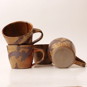 Brown Splatter Mug, Ceramic Matte mug, Speckle ceramic mug, Stoneware Coffee mug image 2