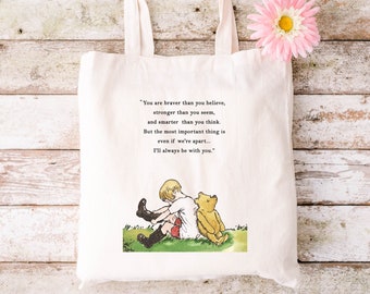 Winnie the Pooh Canvas Tote Bag: Children's Library Bag