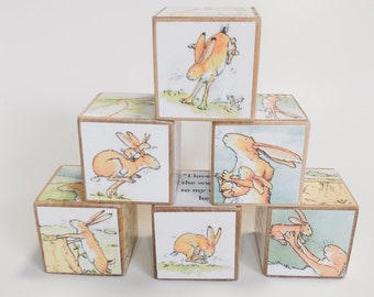 Guess How much I love you wooden blocks  - Little Nutbrown Hare - story book blocks