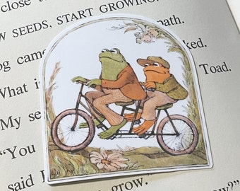 Frog and Toad Sticker: Waterproof Vinyl Decal