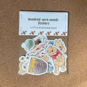 Winnie the Pooh  Stickers -  Hundred acre woods  stickers  vinyl sticker,Waterproof sticker for notebooks, water bottle