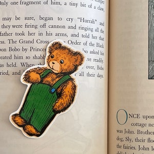 Corduroy Bear Sticker - Storybook sticker - waterproof Vinyl Sticker