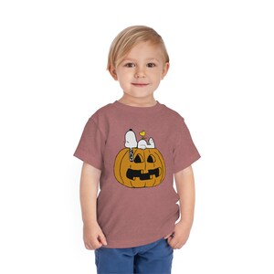 Snoopy Woodstock pumpkin tshirt - Halloween Toddler Short Sleeve Tee image 4