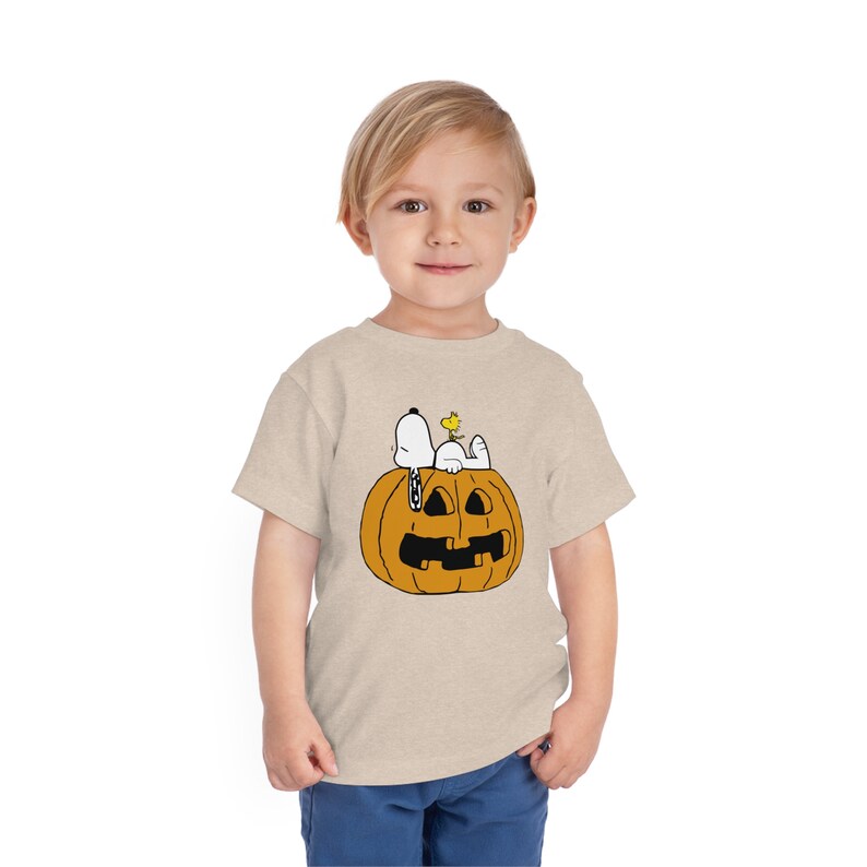 Snoopy Woodstock pumpkin tshirt - Halloween Toddler Short Sleeve Tee image 6