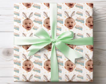 Custom Baby Easter Wrapping Paper, Cute Baby ears Gift Wrap, customized Fun easter Packaging