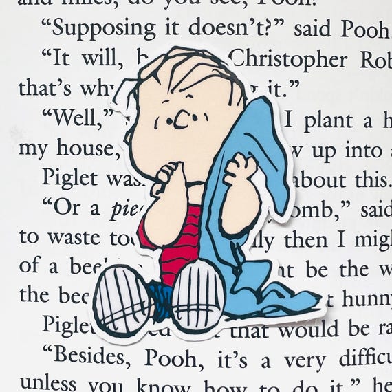 Linus Peanuts Gang Sticker – Waterproof Vinyl, Blanket