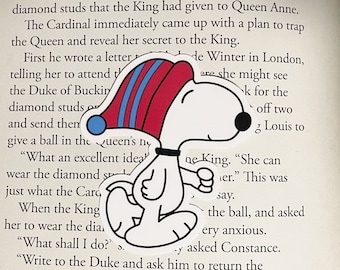 Snoopy Christmas Winter Hat Waterproof Sticker - Peanuts Woodstock Beagle Dog
