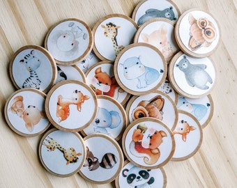 memory game Safari Forest Animals- matching game ~ gift set