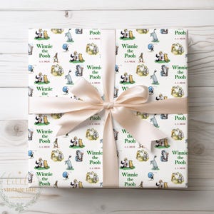Winnie the Pooh Wrapping Paper: Classic Storybook Theme
