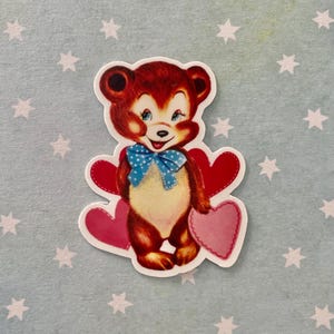 Vintage baby love bear retro vinyl sticker