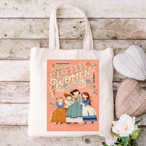 Little Women Storybook ,canvas Tote bag Children, Library bag,  Louisa May Alcott