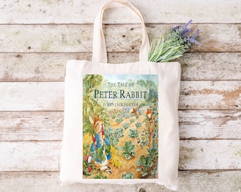 Beatrix Potter Peter Rabbit Canvas Tote Bag, Spring Easter Gift