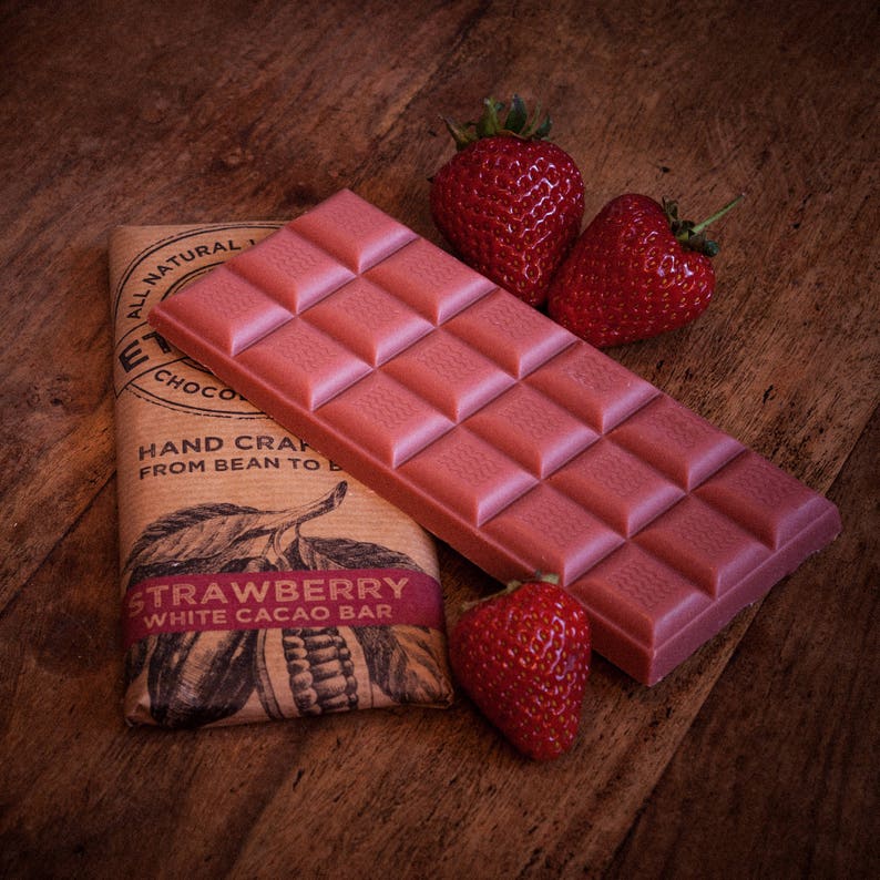 Strawberry White Chocolate Dairy Free Vegan image 1