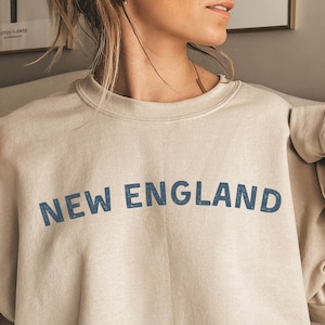 Navy New England Crewneck Sweatshirt, Beach Sweatshirt, New England Style, Classic Style, Coastal Grandmother, Bachelorette, New England
