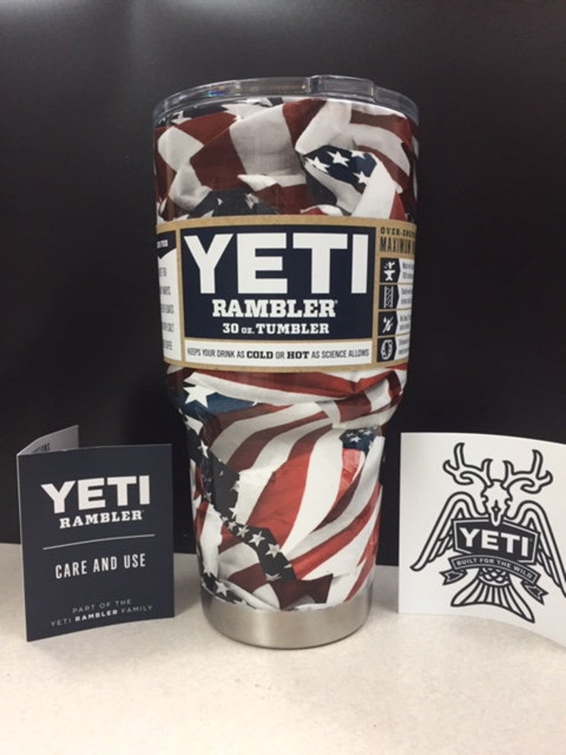 Custom American Flag Yeti Rambler Etsy