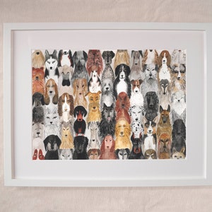 Dog Breeds Print Watercolour Digital Print