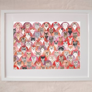 Cat Breeds Giclée Print & Cat Lover Gift
