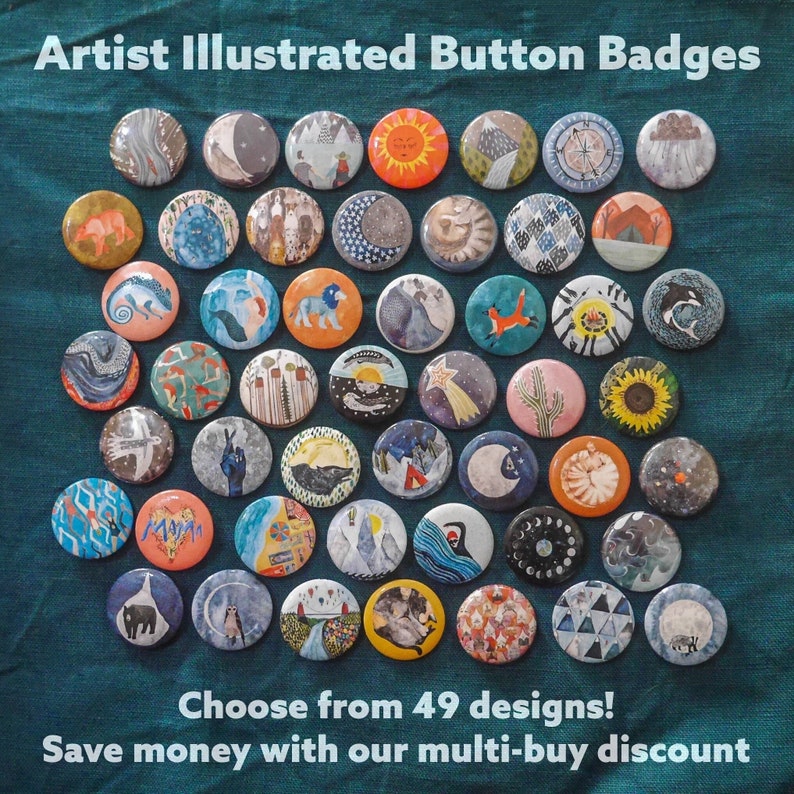 Adventure Button Badges Choose from 49 Pinback Designs Multi-buy Discount Available LUCKY DIP DEAL image 1