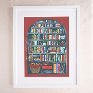 Book Collected Illustrated Library Print