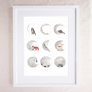 Moon Phase / Lunar Cycle Giclée Print