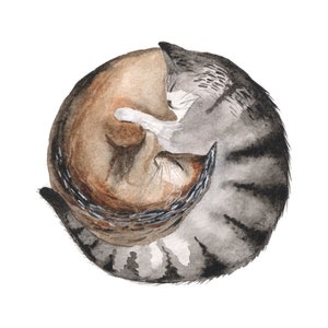 Love Cats Snuggling Ensemble Imprimer