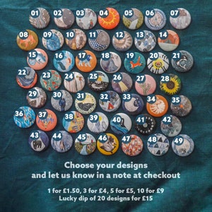 Adventure Button Badges Choose from 49 Pinback Designs Multi-buy Discount Available LUCKY DIP DEAL image 9