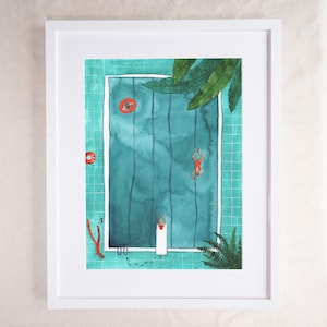 Pool - Spa Swimming Art Print