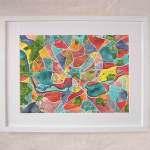Bristol Street Map Illustration Giclee Print