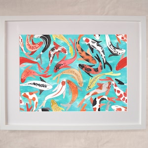 Tropical Koi Carp Art