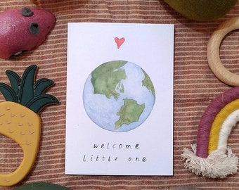 Welome Little One / Welcome to the World Cute New Baby Card