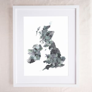 UK Aquarell Reisekarte