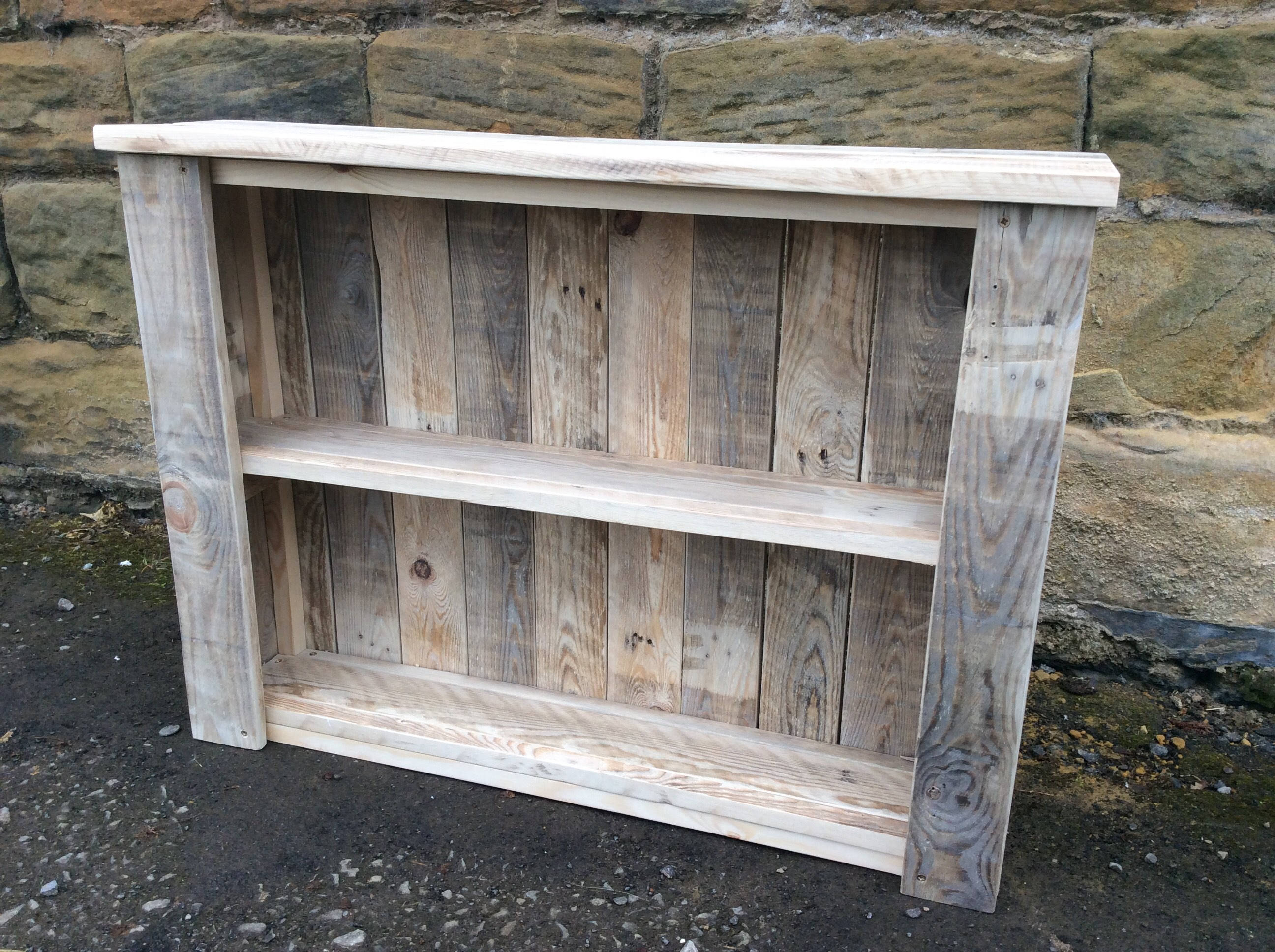 Rustic Wall Mounted Enclosed Shelving Unit made from reclaimed Etsy
