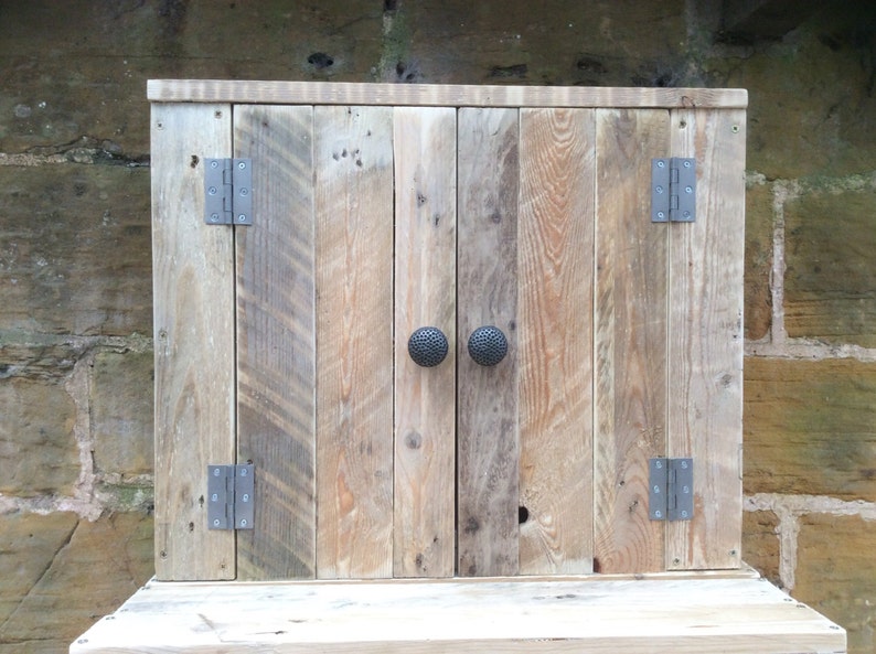 Rustic Wall Mounted Bathroom made from reclaimed Etsy