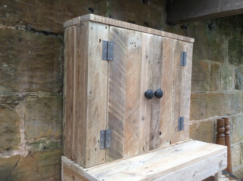 Rustic Wall Mounted Bathroom made from reclaimed Etsy