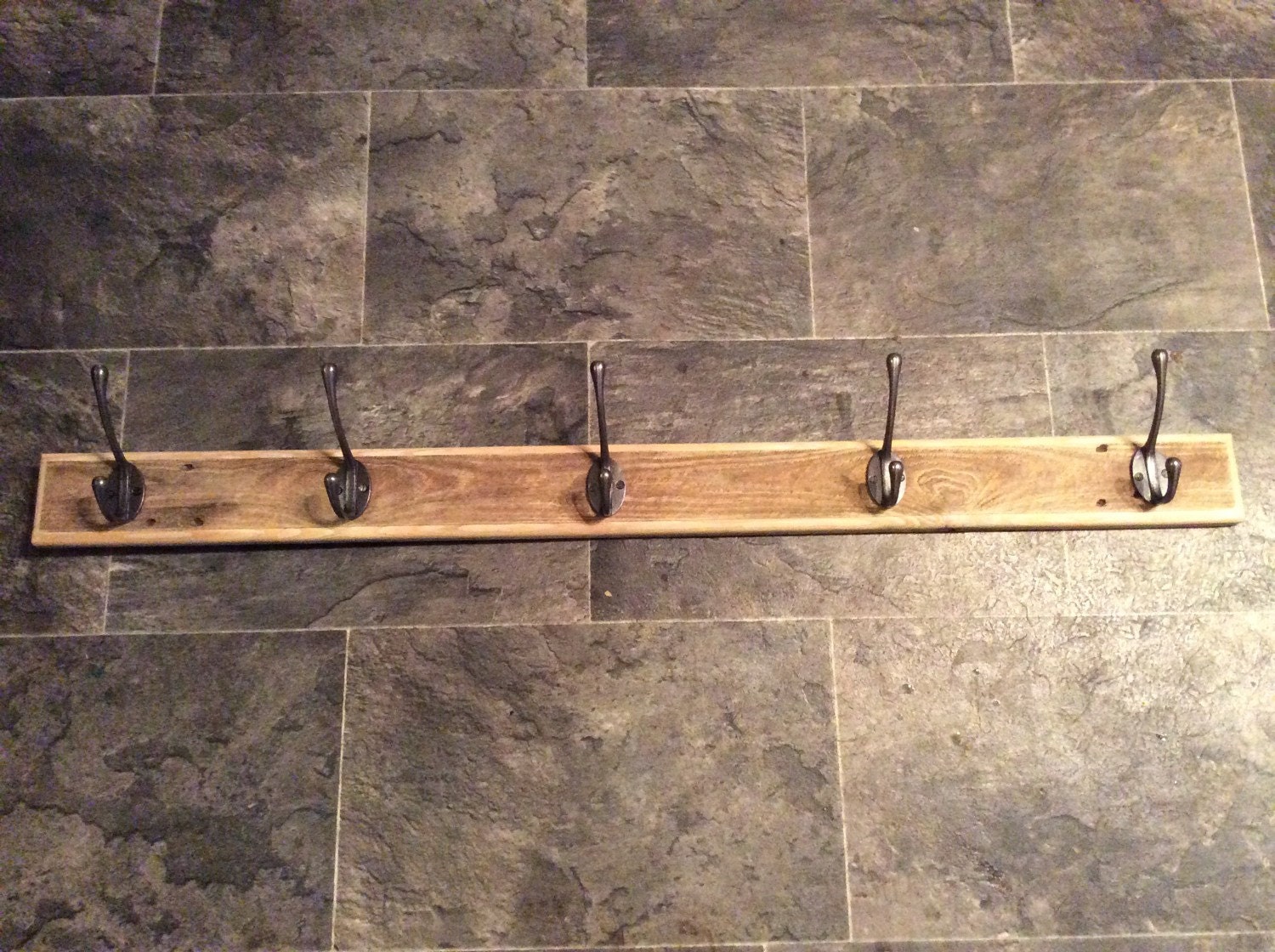 Rustic Coat Rack Made From Reclaimed Pallet Wood With 5 Hooks Etsy UK
