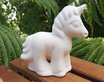 Paint Your Own Ceramic Unicorn Kit, Magical Fantasy Animal Bisque Figure, DIY Ceramic Craft Kit With Paints, Creative Crafter Gift
