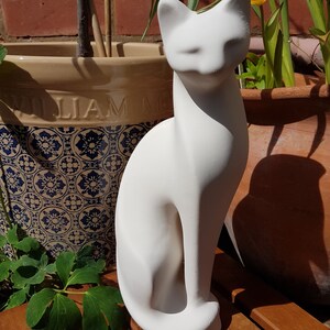 Paint Your Own Cat Kit, Ceramic Art Deco Style Slender Figure, Eco Friendly, DIY Ceramic Craft Kit With Paints, Gift For Creative Crafter