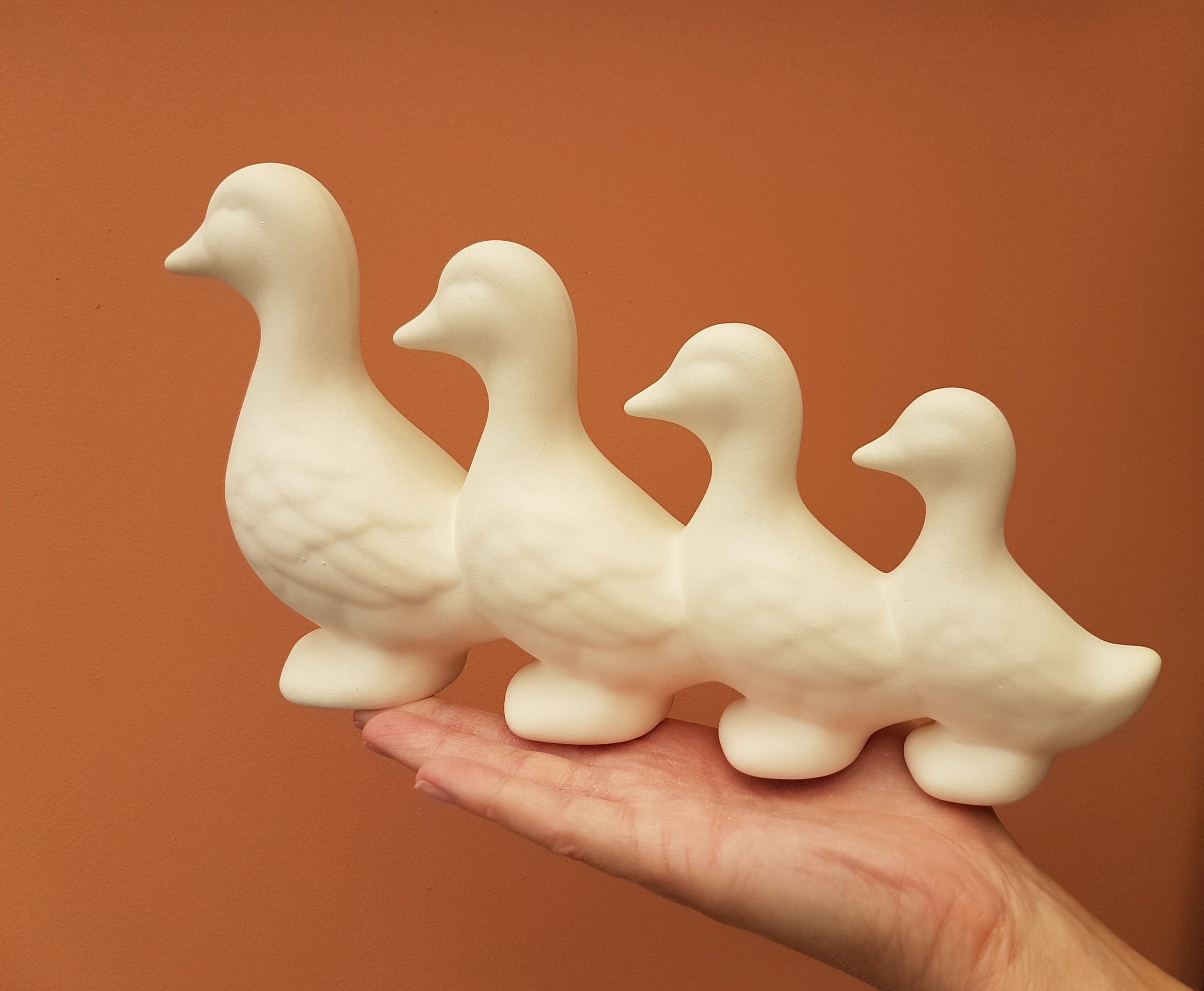 Paint Your Own Ceramic Duck Family Kit Animal Bird Bisque Etsy UK