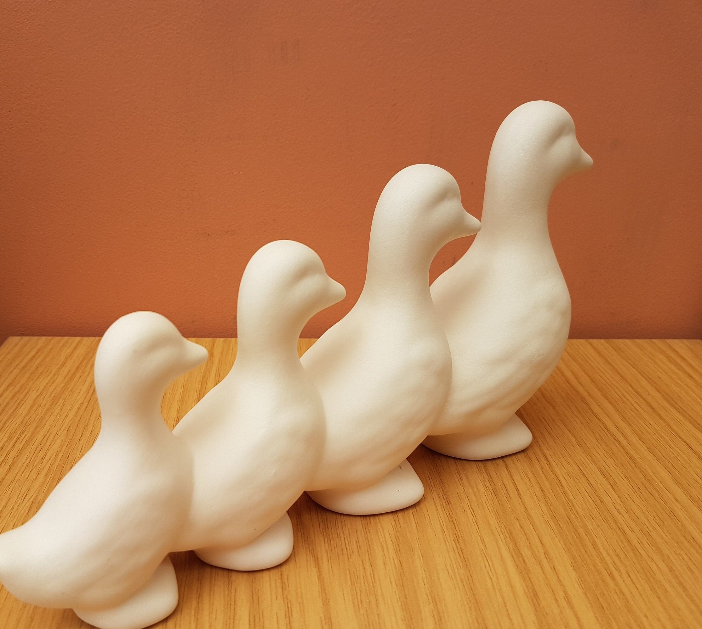 Paint Your Own Ceramic Duck Family Kit Animal Bird Bisque Etsy UK