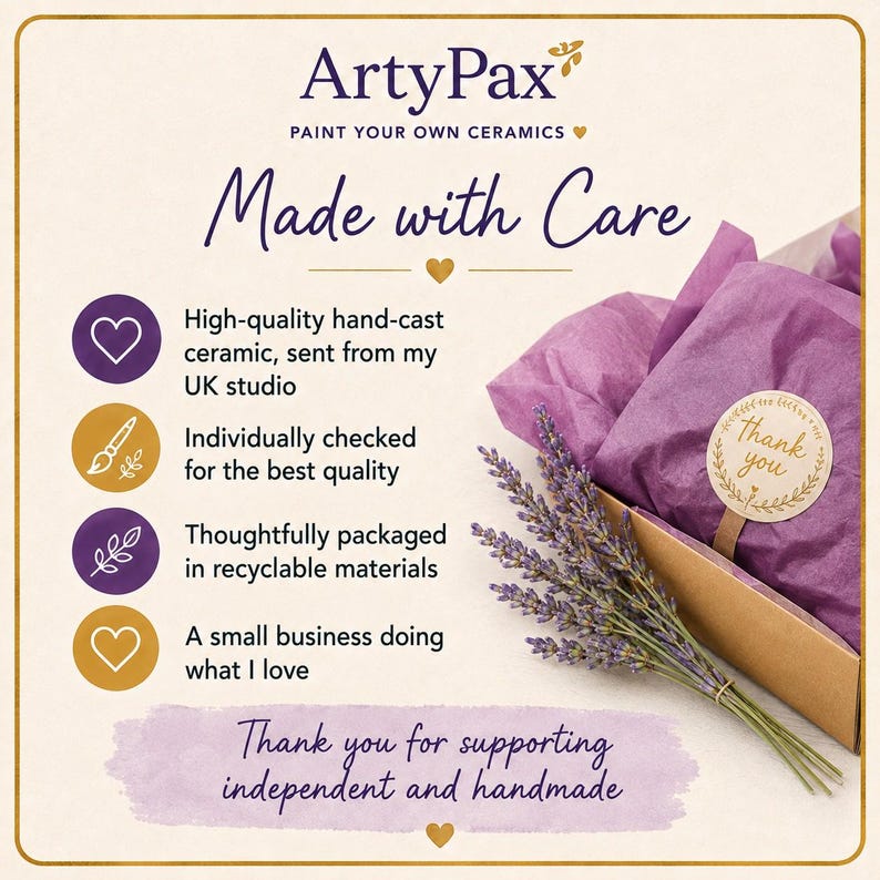 Made with care ArtyPax information card