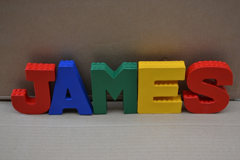Personalised Lego Name Letters Eco Friendly Papier Mache Name Etsy UK