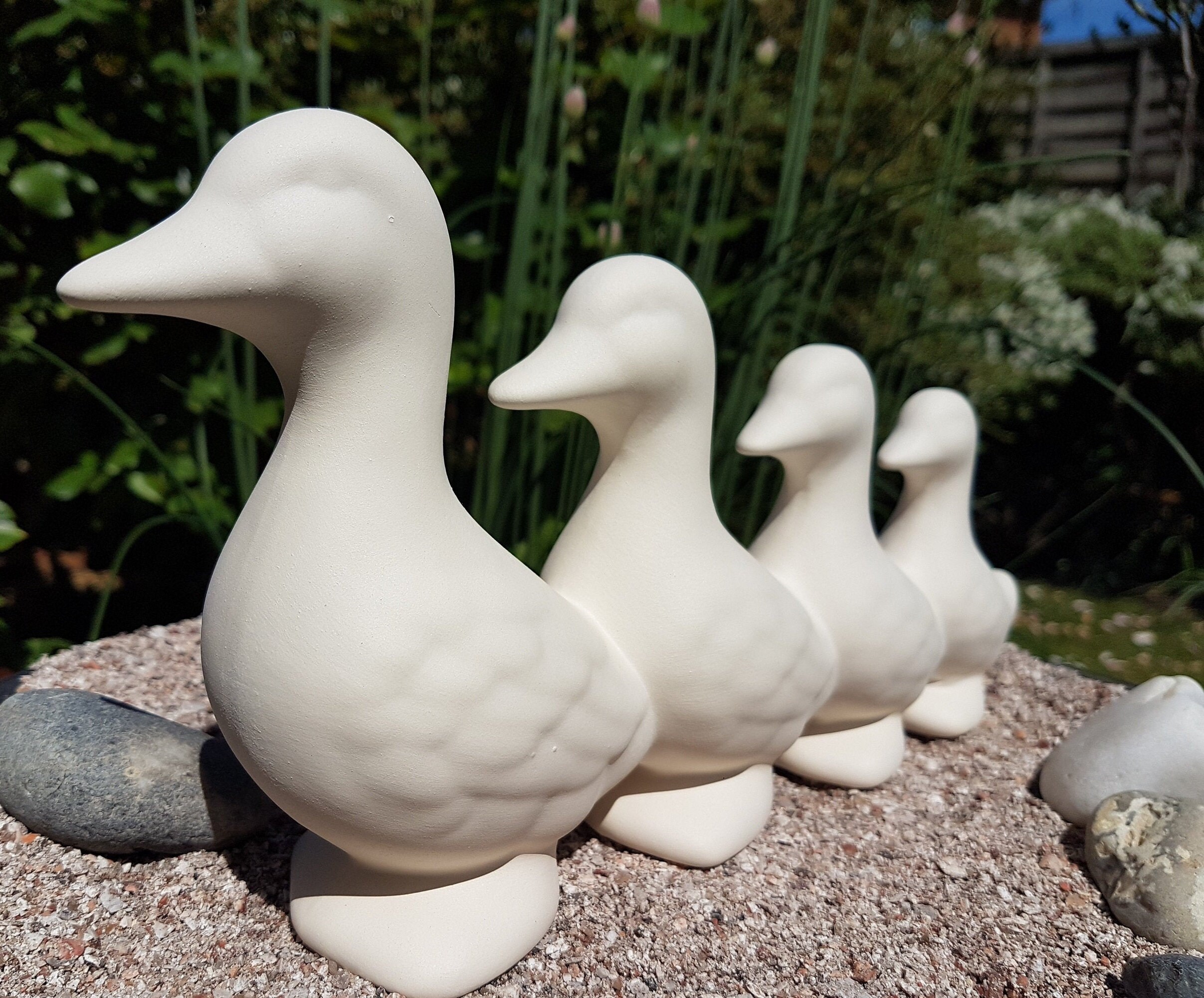 Paint Your Own Ceramic Duck Family Kit Animal Bird Bisque Etsy UK