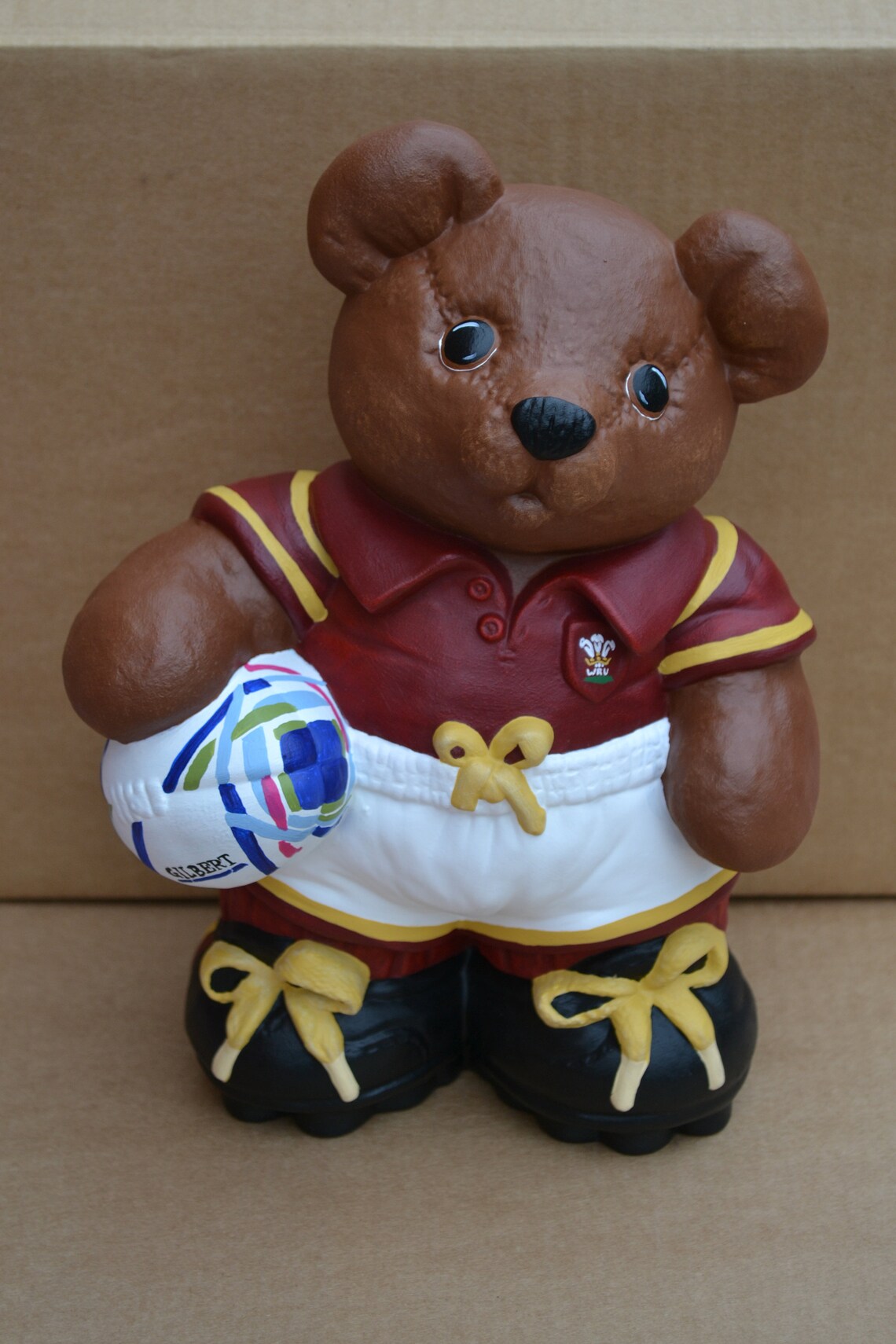 Paint Your Own Rugby Teddy Bear Ceramic Bisque Sport Figure Etsy