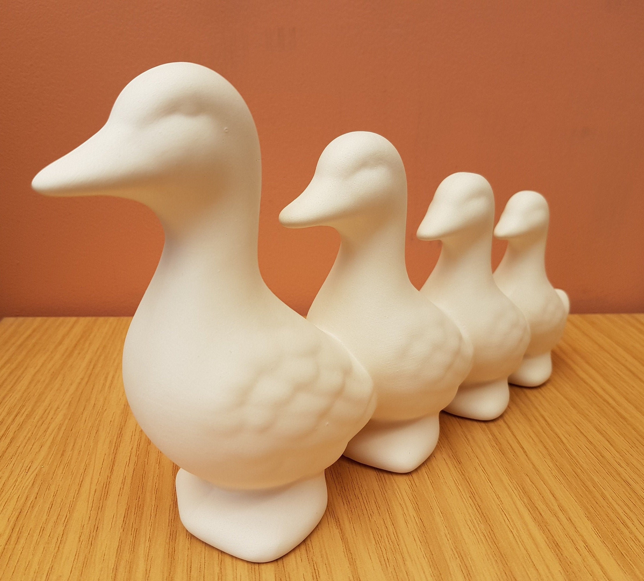 Paint Your Own Ceramic Duck Family Kit Animal Bird Bisque Etsy UK