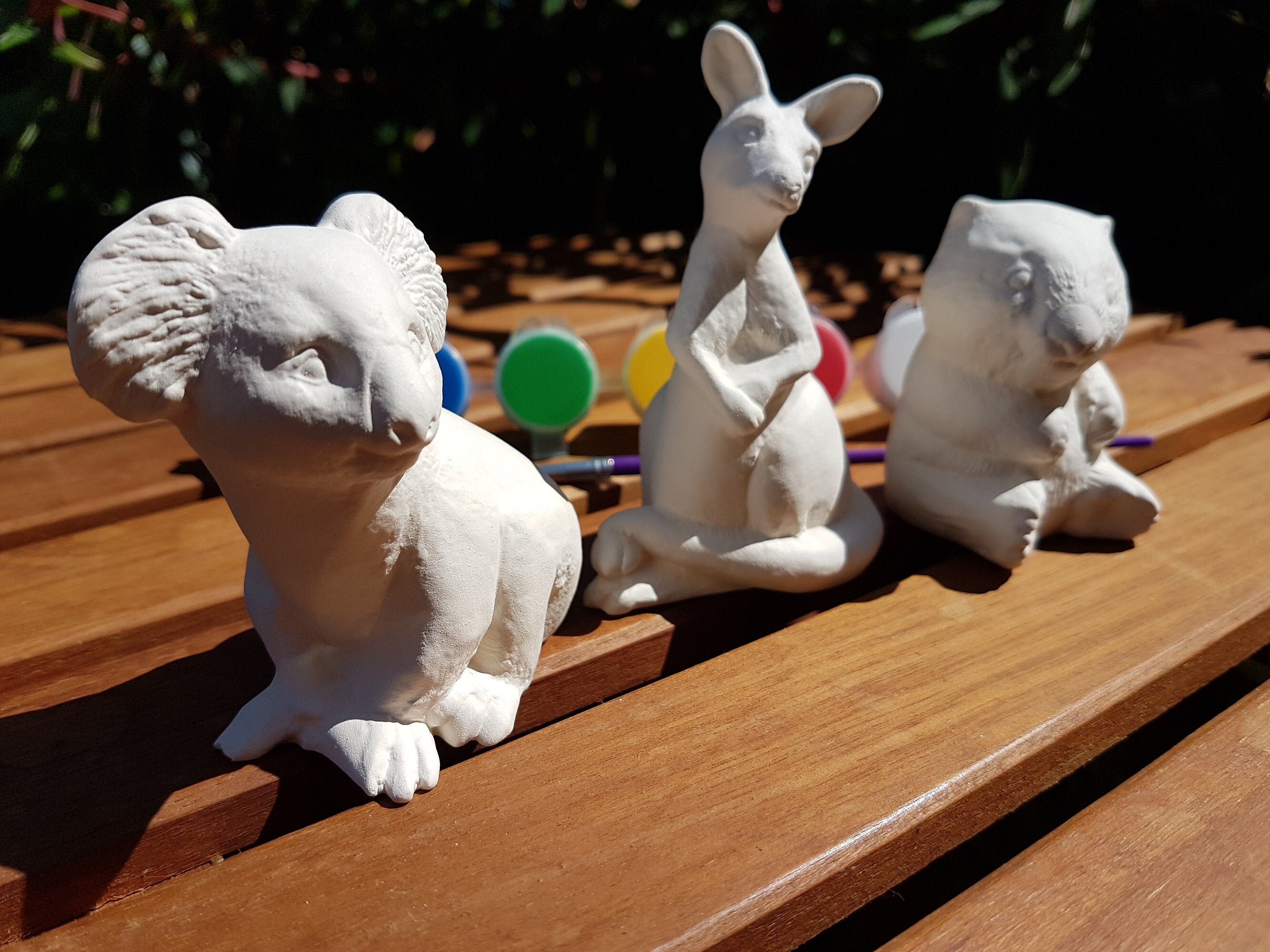 Paint Your Own Ceramic Australian Animals Kit Set of 3 Bisque Etsy UK
