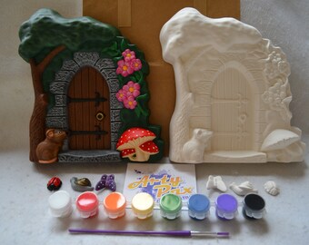 Paint Your Own Ceramic Fairy Door Plaque Kit