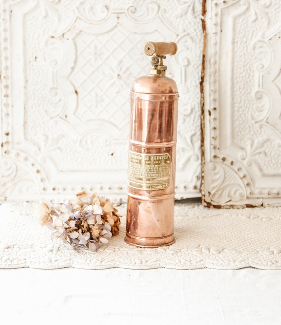 Antique French Copper and Brass Plant Vaporizer - Le Renover - Antique Copper Garden Sprayer